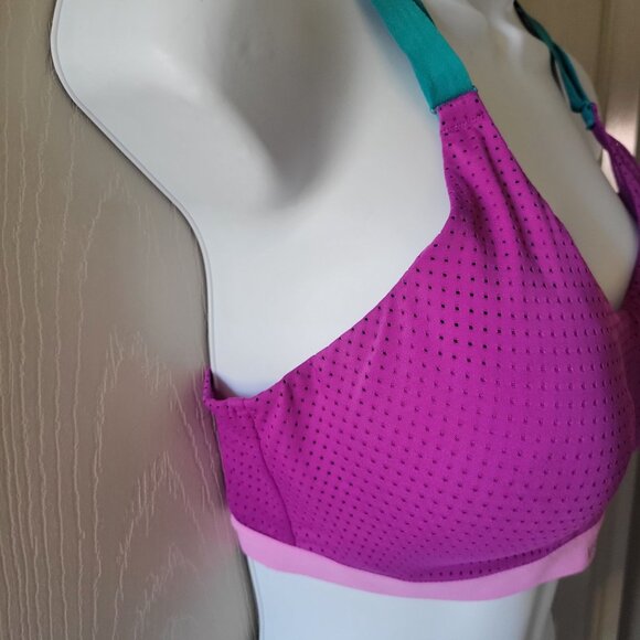 Victoria's Secret VSX Sports Bra Lightweight Wireless 34D, Pink, Purple & Teal - Picture 7 of 10